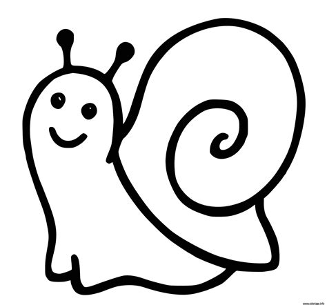 Coloriage petit escargot maternelle  JeColorie.com