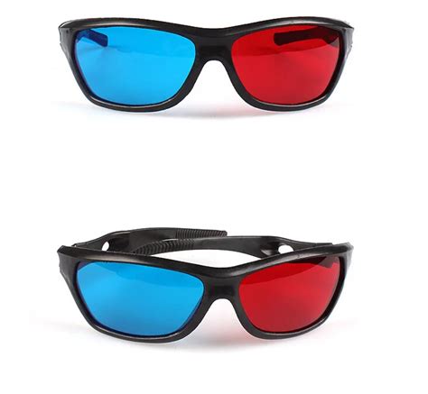 2016 Black Frame Universal 3d Plastic Glasses Oculos Red Blue Cyan 3d Glass Anaglyph 3d Movie
