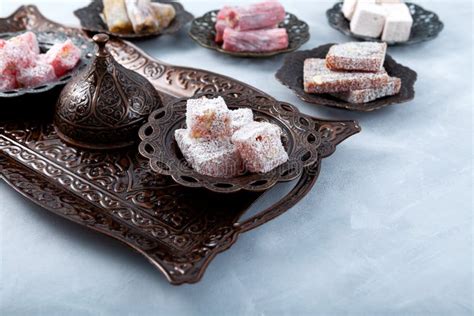 Assortment Turkish Delights Oriental Sweets Turkish Delight With