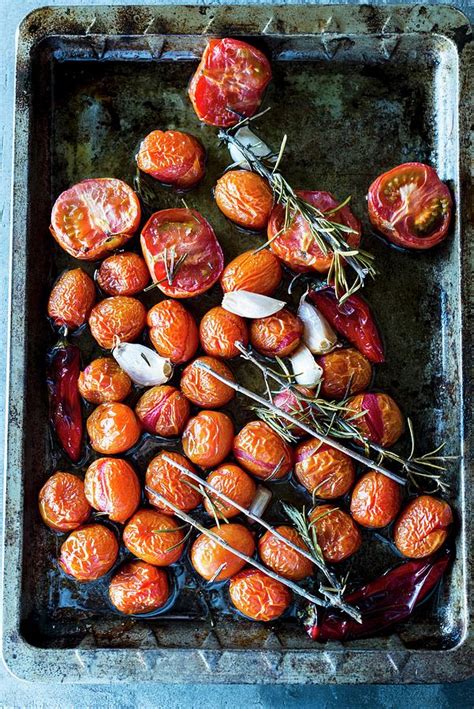 Oven Roasted Tomatoes With Chilli Garlic And Rosemary Photograph By Hein Van Tonder Fine Art