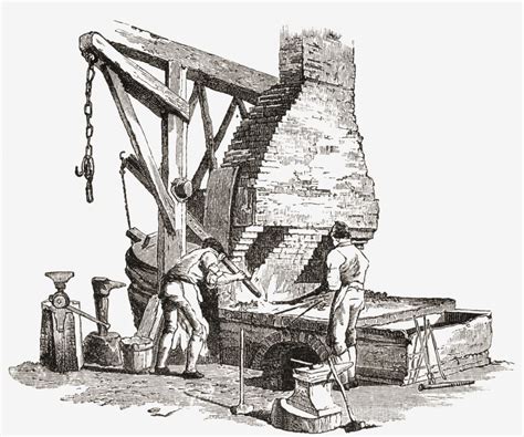 An Iron Foundry In The Early Nineteenth Century From The Book Short