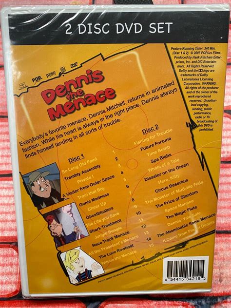 Dennis The Menace The Animated Series 2 Discs New Sealed Excellent Bn