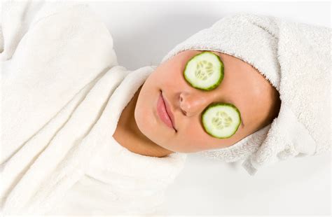 Woman With Cucumber On Eyes Free Stock Photo Public Domain Pictures