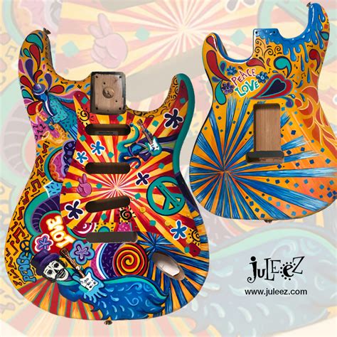 Hand Painted Fender Strat Body With Custom Painted Pickguard Guitar