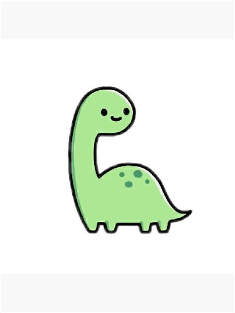 Cute Kawaii Green Dino Poster For Sale By Yeehawboyy Redbubble
