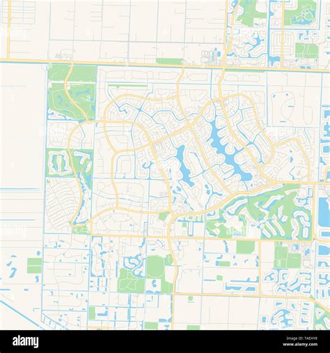 Il Vettore Vuoto Mappa Di Wellington Florida Stati Uniti Damerica