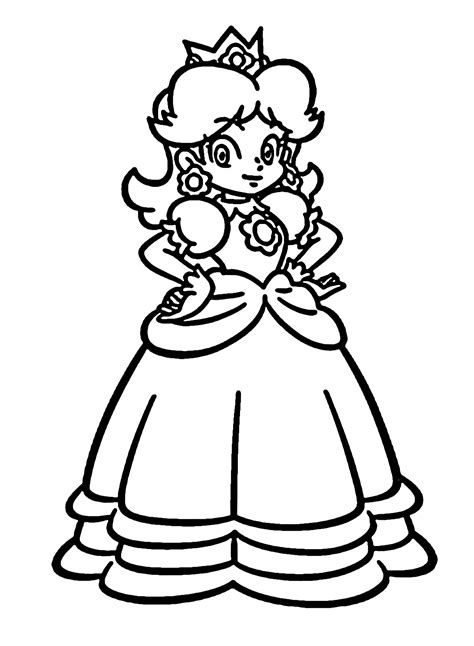 Dibujo De Princesa Daisy De Super Mario Para Colorear Dibujos Para