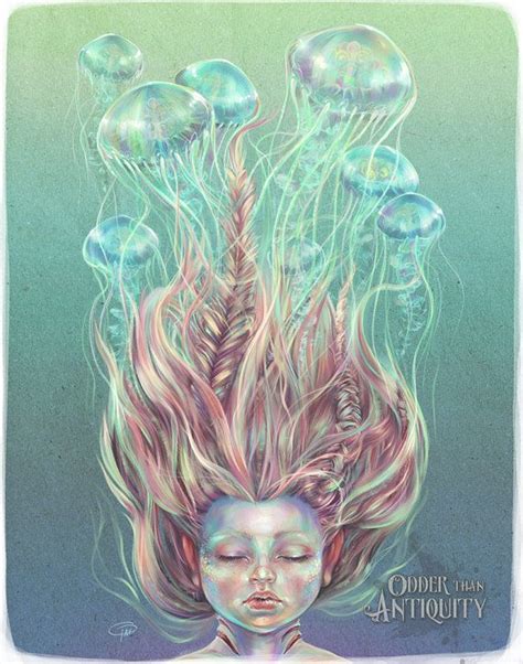 Mermaid Jellyfish Fishtail Braid Original By Odderthanantiquity