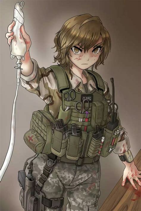 Anime Military Military Girl Military Fashion Army Medic Combat