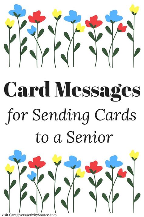 Card Messages For Sending Cards To Seniors Verses For Cards Card