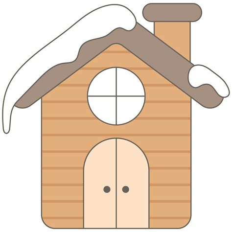Sweet Winter Cute Snowy Cabin Cottage 38452607 Png