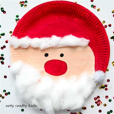 Paper Plate Santa Arty Crafty Kids