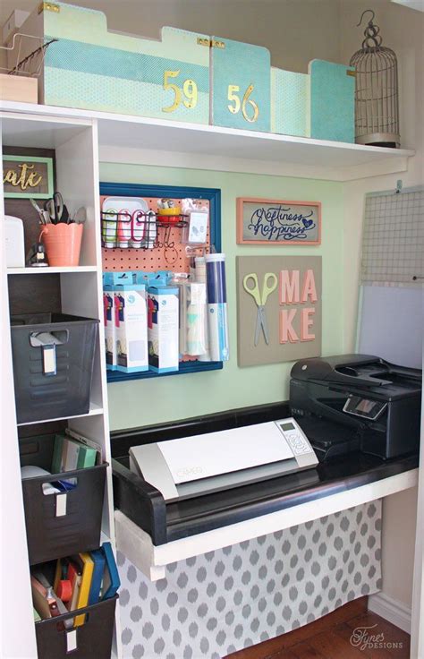Small Home Office Makeover Craft Room Organization Small Closet Space