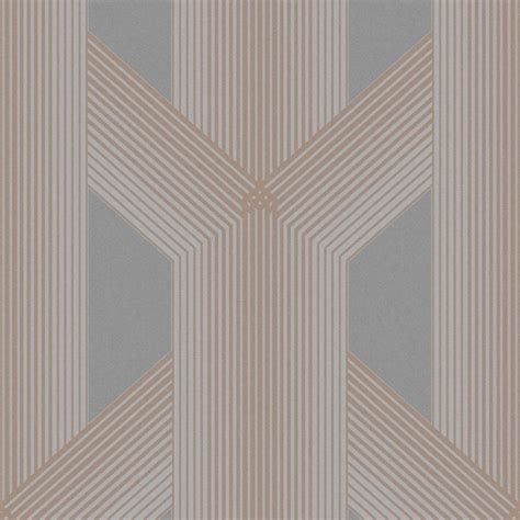 Lagom Geo Wallpaper 106761 By Graham And Brown In Grey Rose Gold Buy