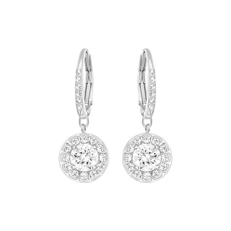 Swarovski Angelic Rhodium Plated Drop Earrings 5142721