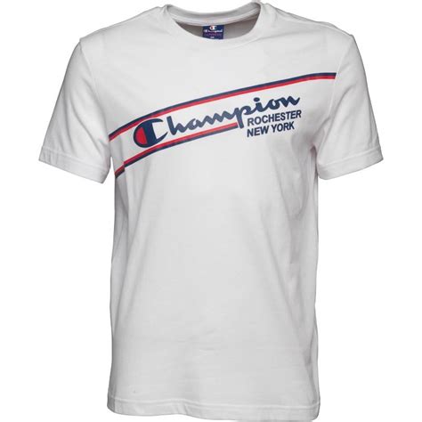 Buy Champion Mens Sports Logo T Shirt White