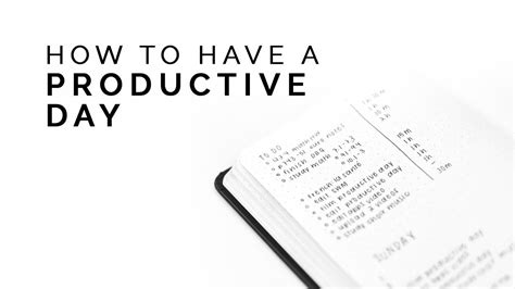 How To Have A Productive Day Set Yourself Up For Success Youtube