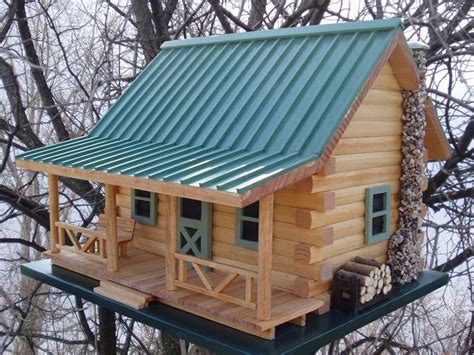Log Cabin Birdhouse 18500 Via Etsy Bird House Plans Bird Houses
