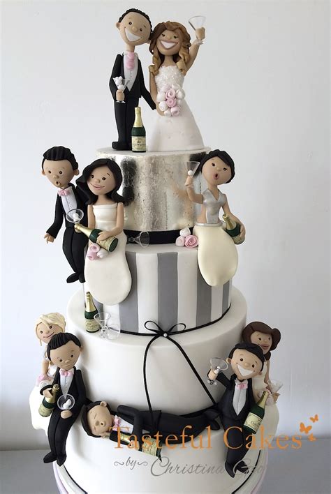Funny Drunk Bride And Groom Wedding Cake Topper Tasteful Cakes By Christina Georgiou
