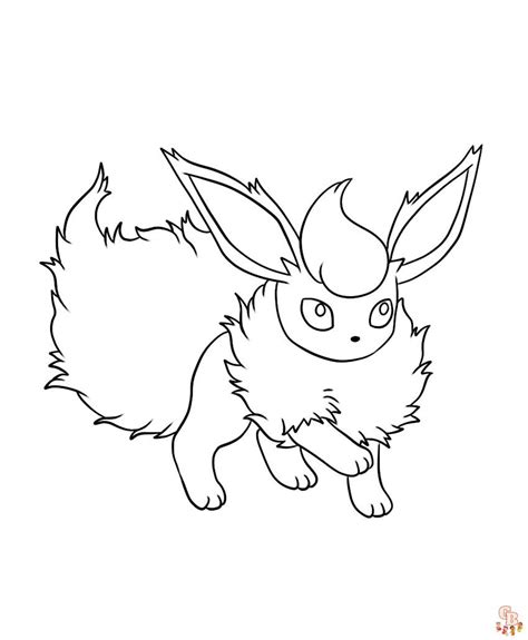Pokemon Flareon Coloring Pages