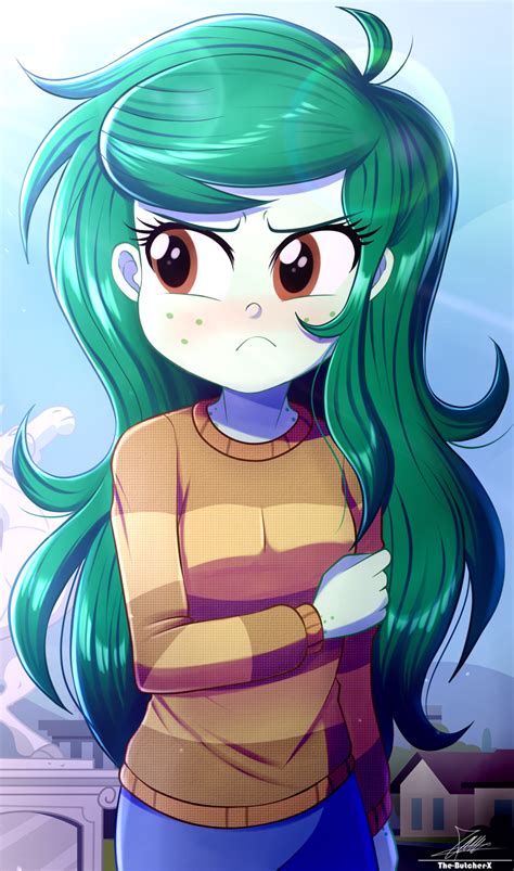 Safe Artist The Butch X Derpibooru Import Wallflower Blush Human Equestria Girls