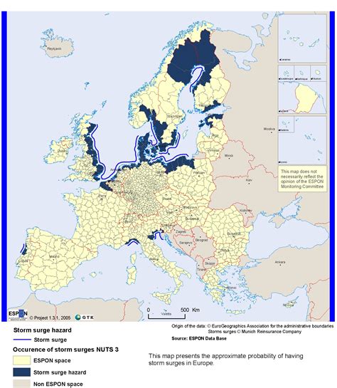 Europe Storm Surge Hazard Map Maps Knowledge Base Preventionweb Net