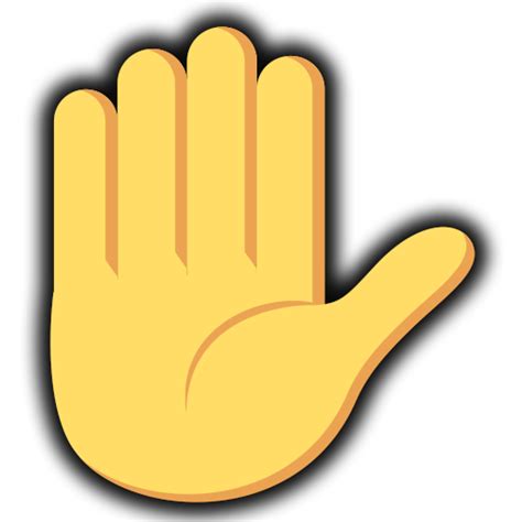 Raised Hand Emoji Png Royalpng