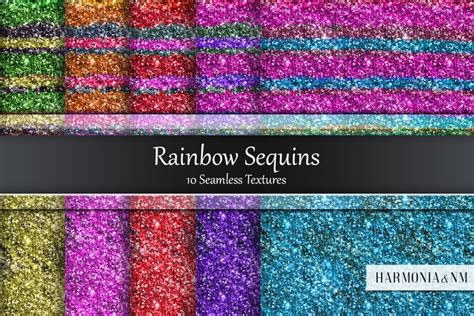 Rainbow Sequins 10 Seamless Textures