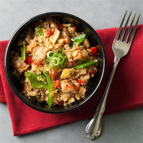 Chilli chicken & peanut pies. Cauliflower Chicken Fried "Rice" Recipe - EatingWell