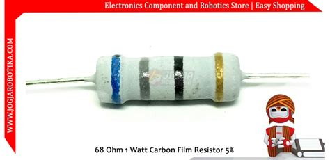 Jual 68 Ohm 1 Watt Carbon Film Resistor