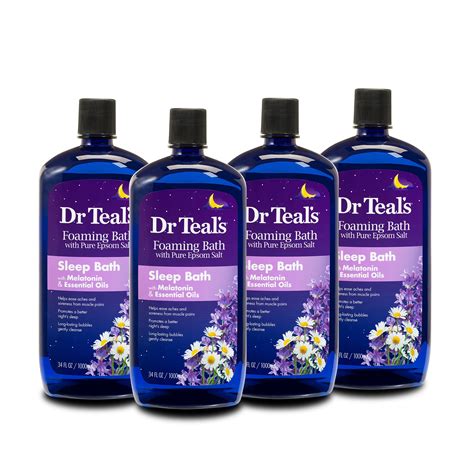 Dr Teals Foaming Bath With Pure Epsom Salt Melatonin Sleep Soak With