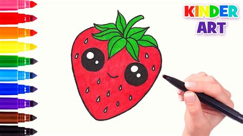 # how to draw a cute santa. Как нарисовать клубнику | How to draw a cute strawberry ...