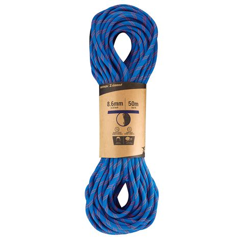 Cuerda En Doble De Escalada Y Alpinismo 86 Mm X 50 M Rappel 86 Azul