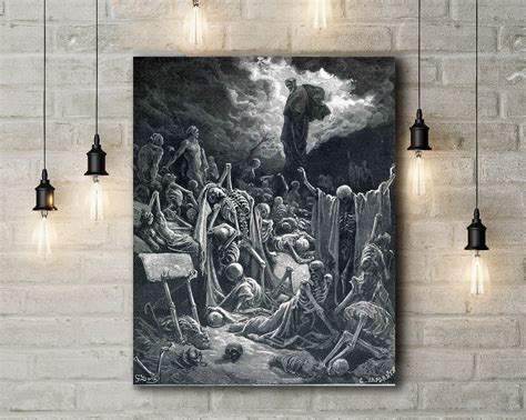 Gustave Dore The Vision Of The Valley Of Dry Bones Fine Art Canvas