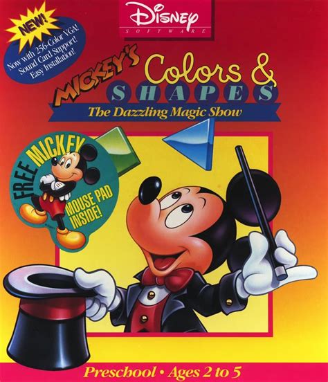 Mickeys Colors And Shapes 1991 Dos Box Cover Art Mobygames