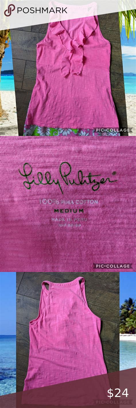 Lilly Pulitzer Pima Cotton Knit Sleeveless Top Knit Sleeveless Top