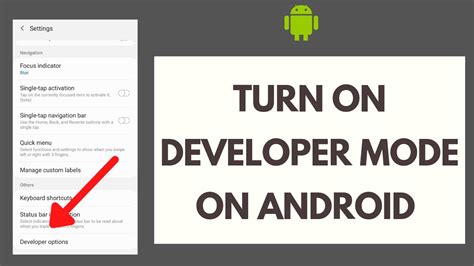 How To Turn On Developer Mode On Android Youtube