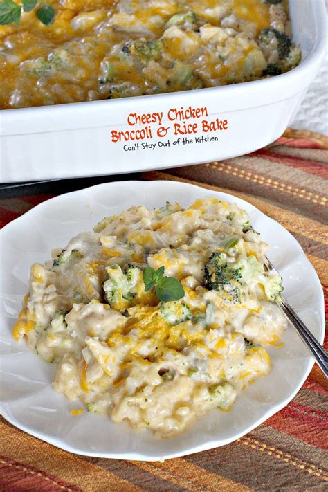 Broccoli gives this favorite weeknight recipe added nutrients. Cheesy Chicken Broccoli and Rice Bake - IMG_5371 - Can't ...