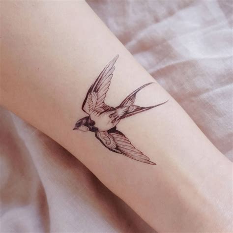 Color Temporary Tattoo Swallow Tattoo Bird Tattoo Peace Animal Tattoo