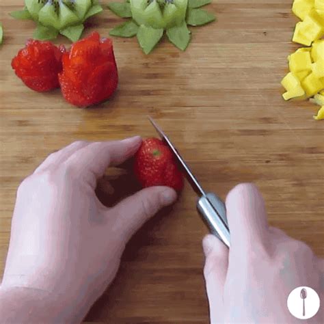 To make two hearts, cut the green stem off straight across the top. Pin on Desserts