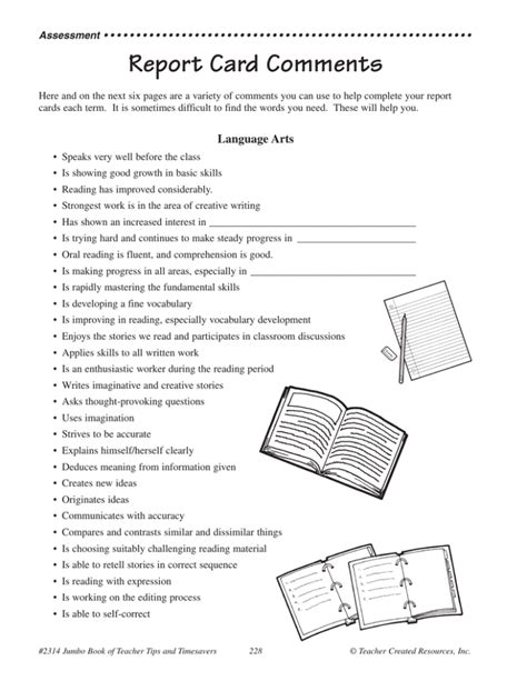 Report Card Comments Teacher Created Resources