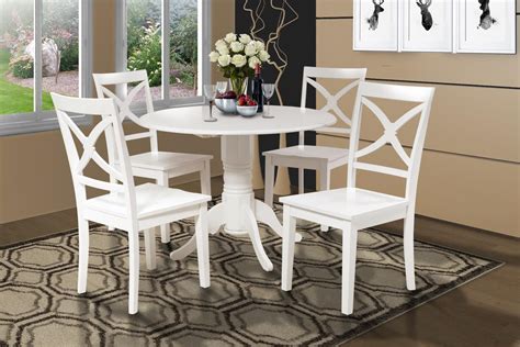 Burlington 5 Piece Small Kitchen Table Set Kitchen Table And 4 Dining Chairs Finishwhiteshape