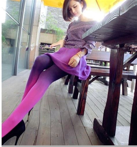 Harajuku Womens 120d Velvet Tights Vintage Gradient Pantyhose Stockings Female Pantys Medias