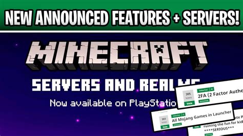 Minecraft New Announced Features Servers And Realms On Ps4 Youtube