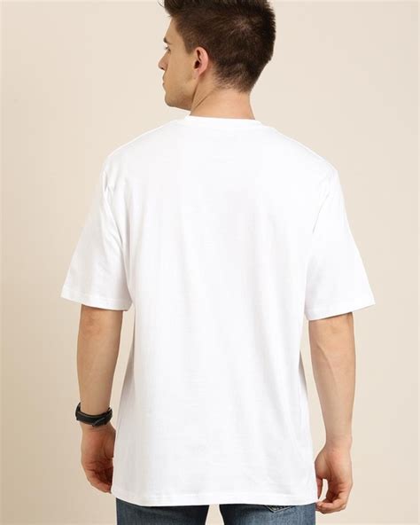 buy men s white oversized t shirt online at bewakoof