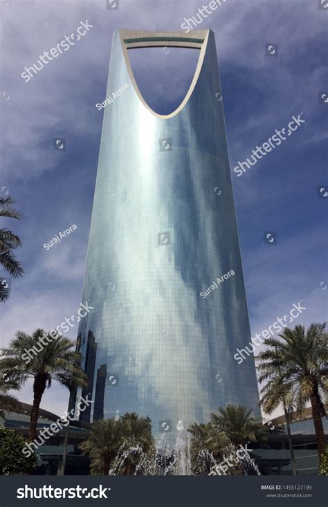 Kingdom Tower Tallest Building Saudi Arabia Stock Photo 1455127199