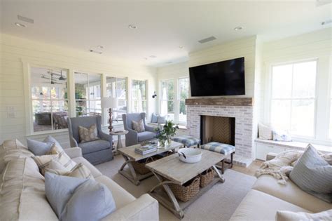 Custom Home Character And Charm Country Living Room Atlanta By