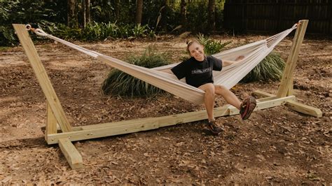 How To Build A Hammock Stand Easy Woodworking Project Youtube