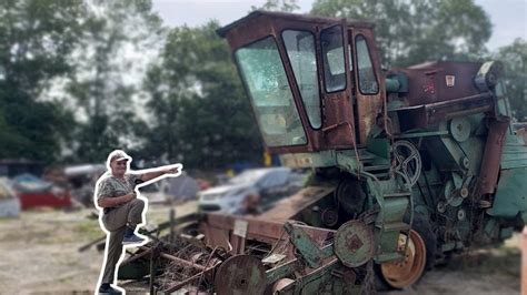 Oliver Combine Gets Crushed Branson Tractor Tractors Heavy Equipment