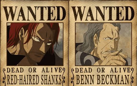 One Piece Shanks Crew Full One Piece Wanted Poster Shanks Red Hair Pirates HD Wallpaper Pxfuel